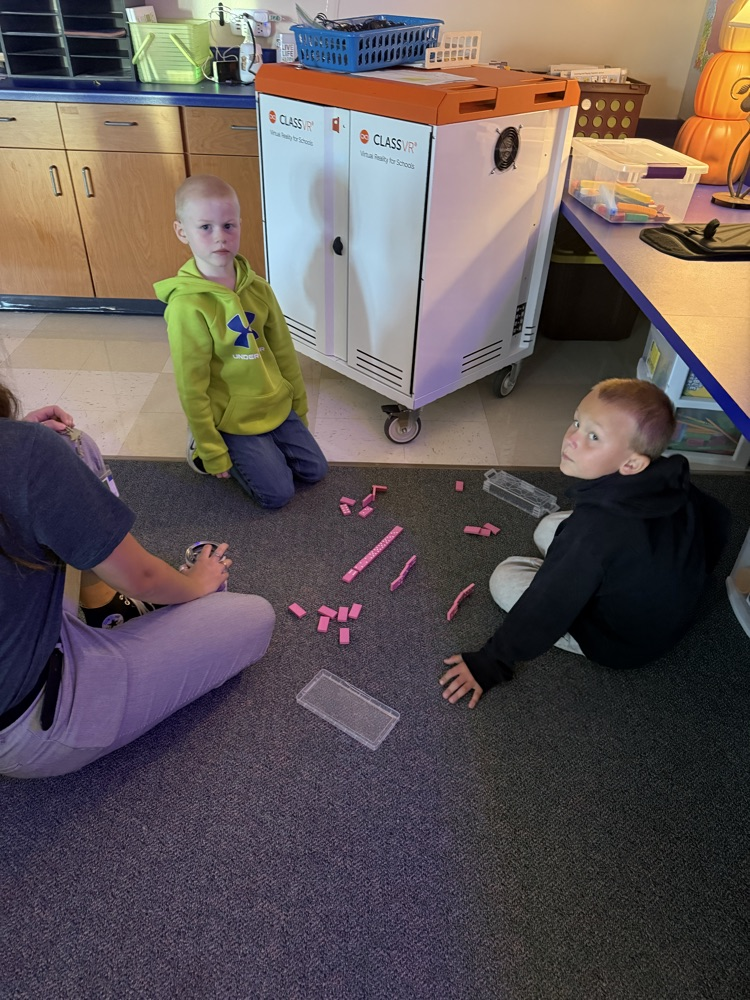 First graders are learning to play dominoes in math! Subitizing is important to building great mathematicians! 