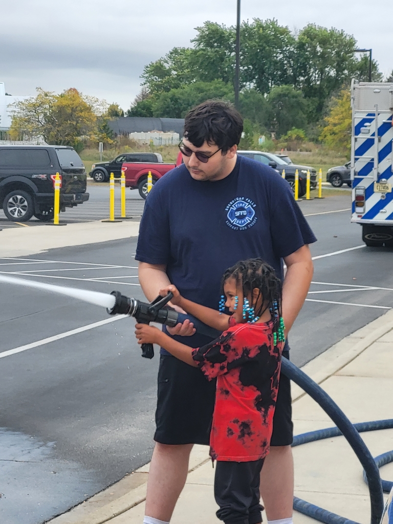 Spraying the fire hose!