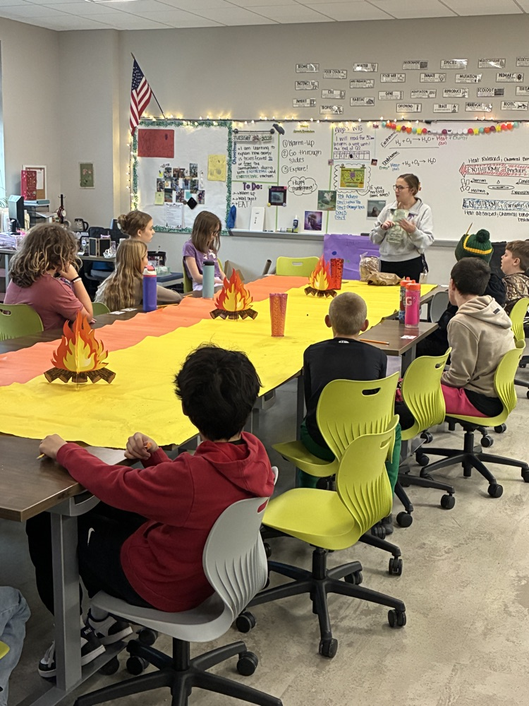 Students enjoying MRE's