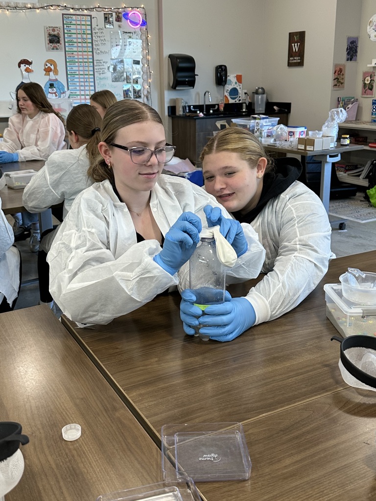 Images show students conducting experiments that show them how Biological Therapies are created. 