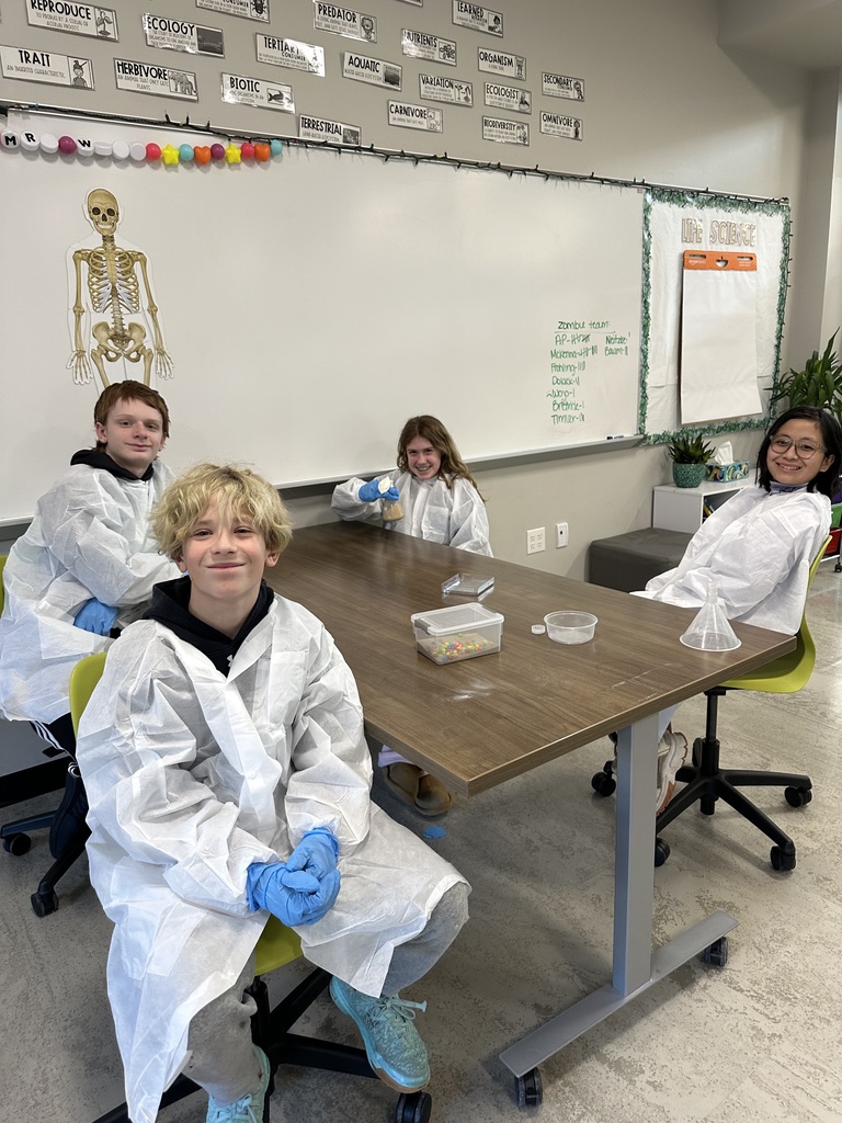 Images show students conducting experiments that show them how Biological Therapies are created. 