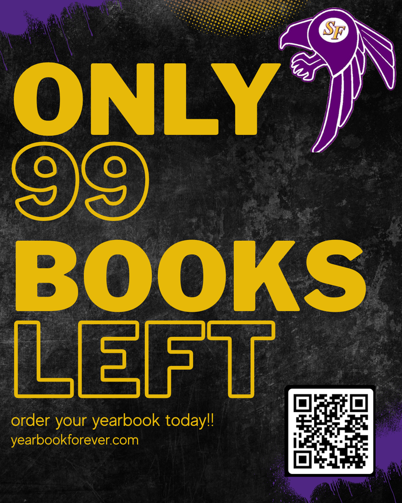 a yearbook advertisement that states "ONLY 99 BOOKS LEFT" and "order your yearbook today!! " and "yearbookforever.com"