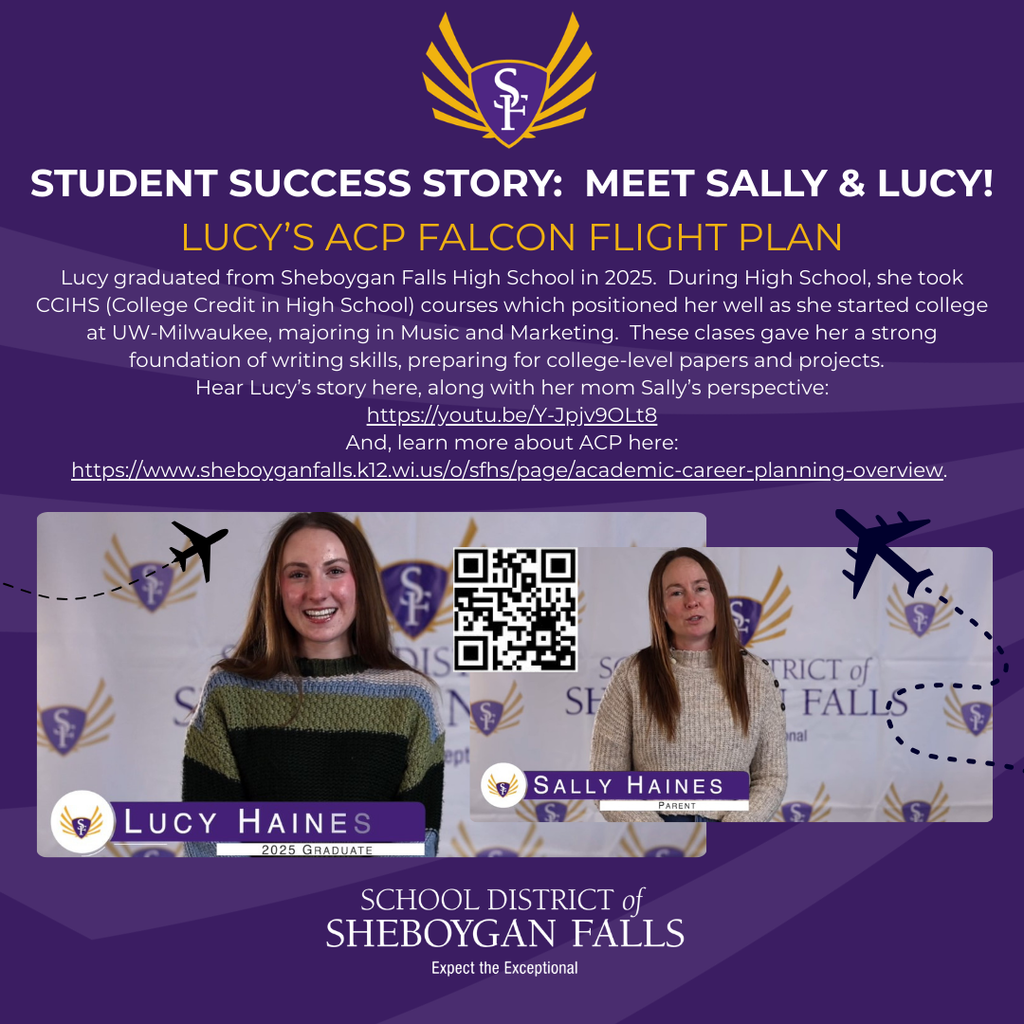 Meet Lucy and her mom Sally!  Lucy's ACP Falcon Flight Plan