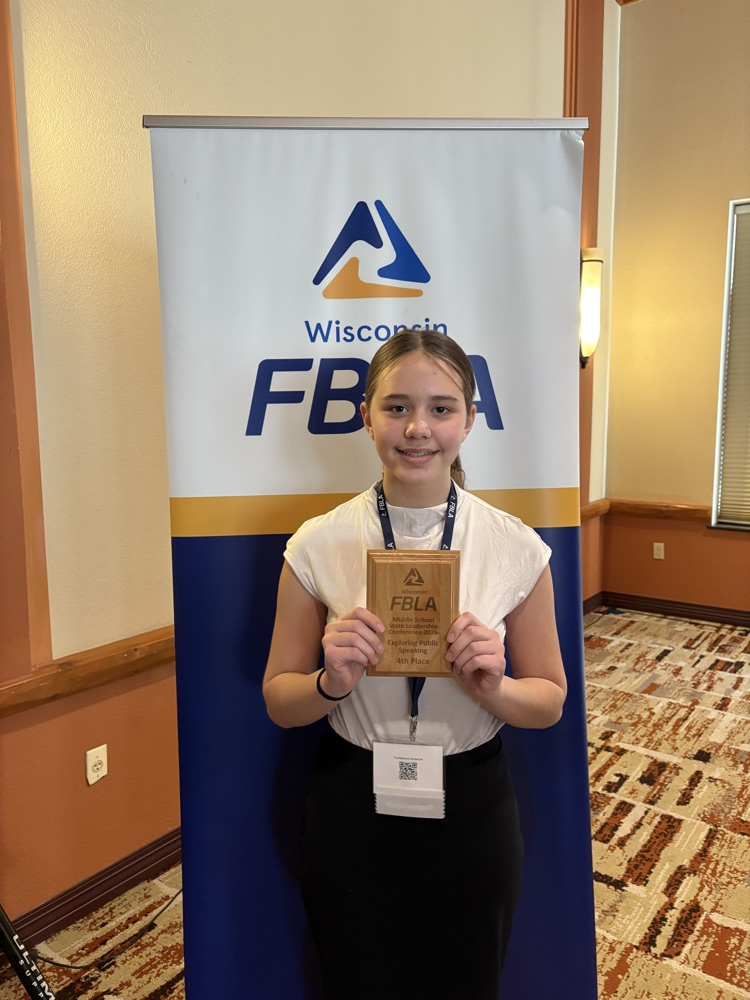 Kennedy Bille (7th grade)- 2nd place Public Speaking