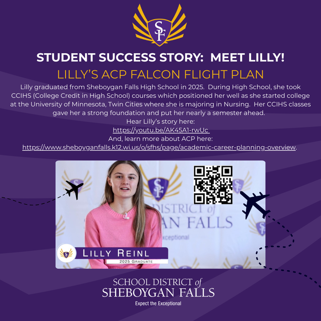 Meet Lilly!  Lilly graduated from SFHS in 2025 and is on her way to becoming a Nurse!