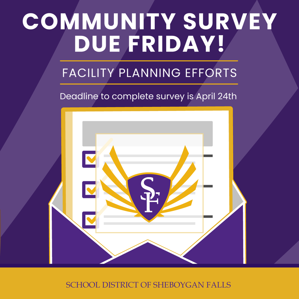 Reminder that the Community Survey is due on Friday, April 24th!
