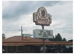 Image of Chester's Drive-In. The location of the sandwich challenge is taking place.