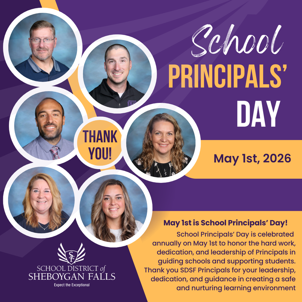 May 1st is School Principals' Day!  Thank you, SDSF Principals!