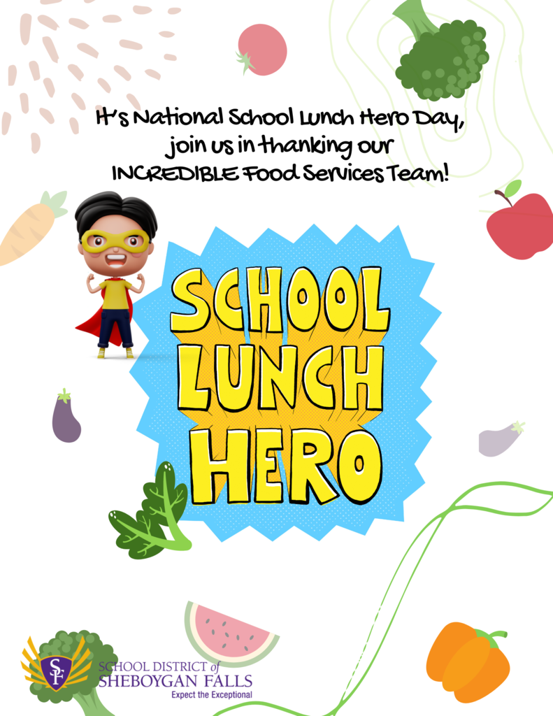 It's national school lunch hero day, we appreciate our food services team!