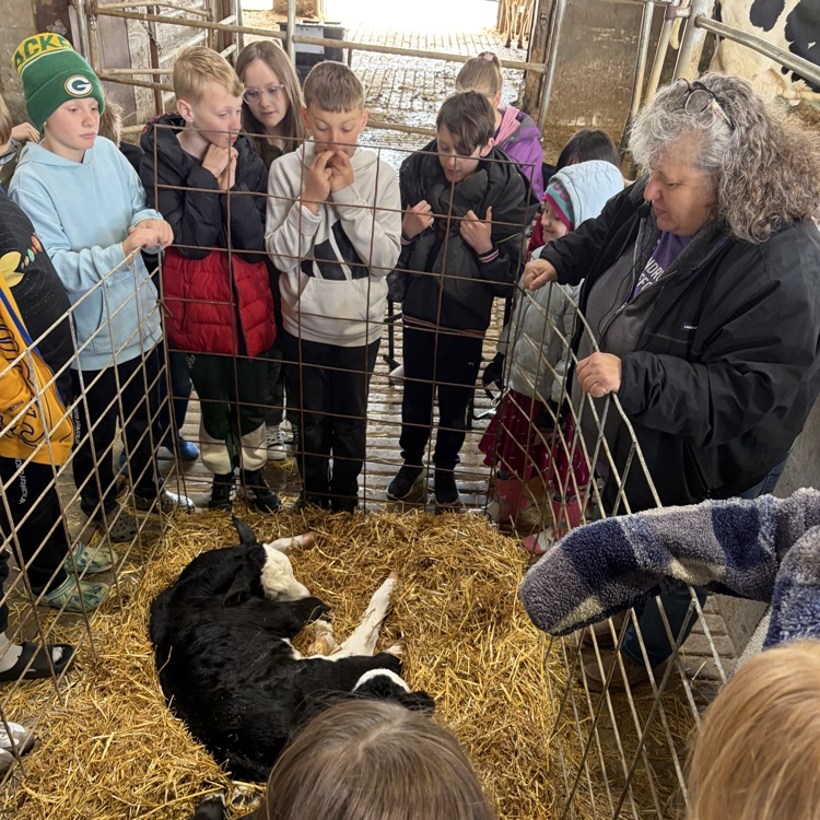 student at the farm