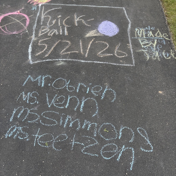 chalk writing to intro kickball tournament