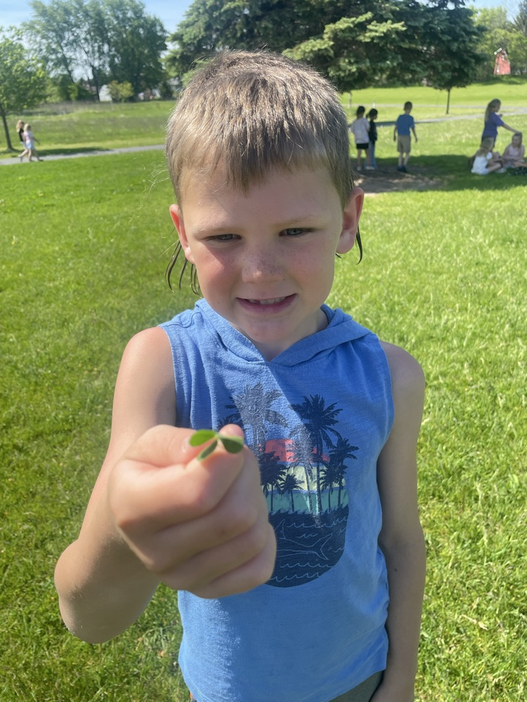 boy with a clover