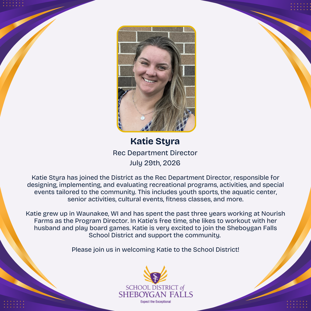 Welcome to the School District, Katie!