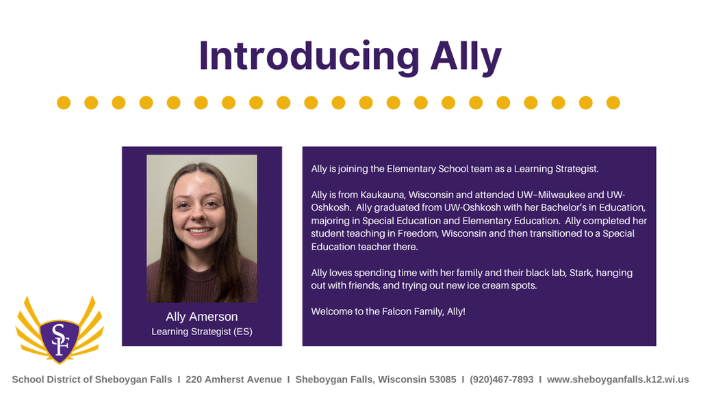 Join us in welcoming Ally to the SFES team!