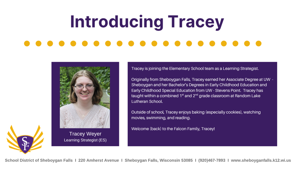 Join us in welcoming Tracey to the SFES team!