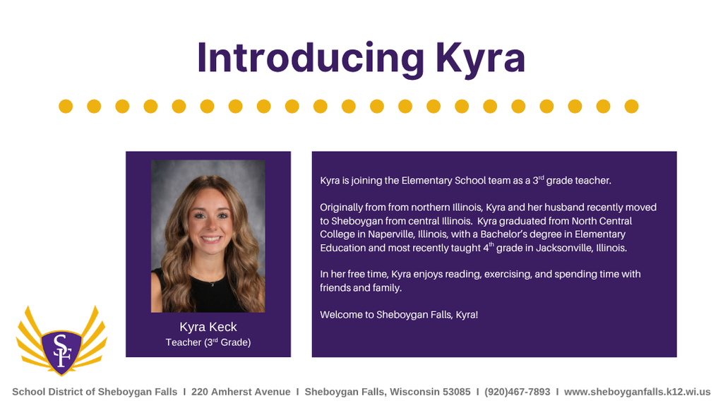 Join us in welcoming Kyra to the SFES team!