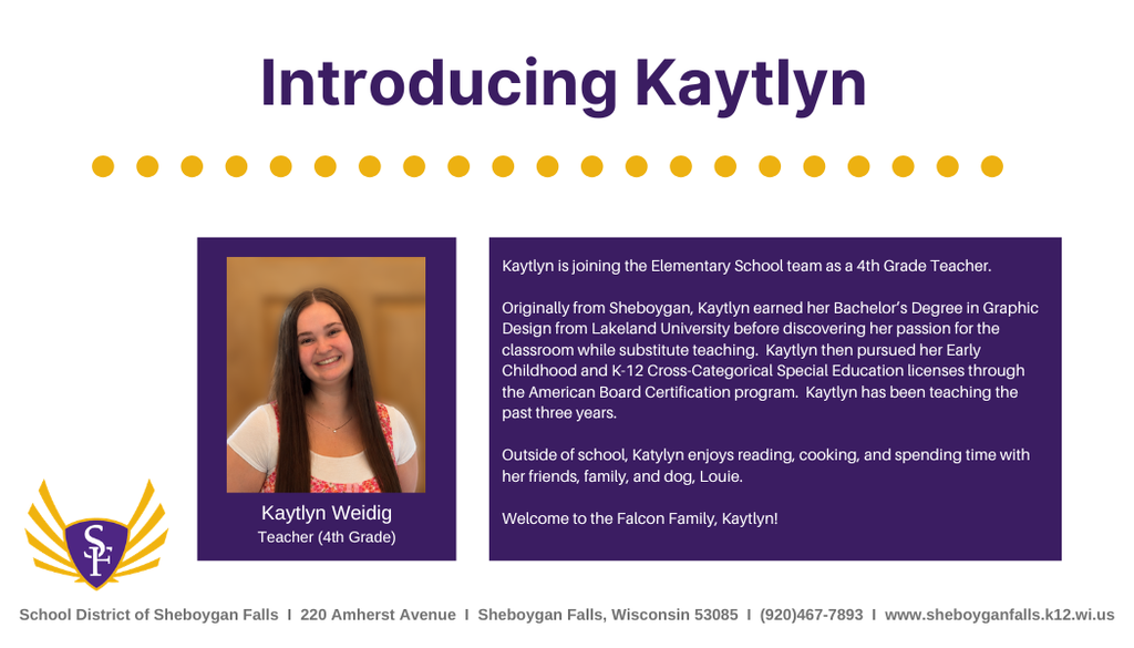 Join us in welcoming Kaytlyn to the SFES team!