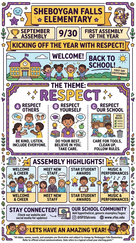 First SFES Assembly of the Year September 30! The Focus is Respect!