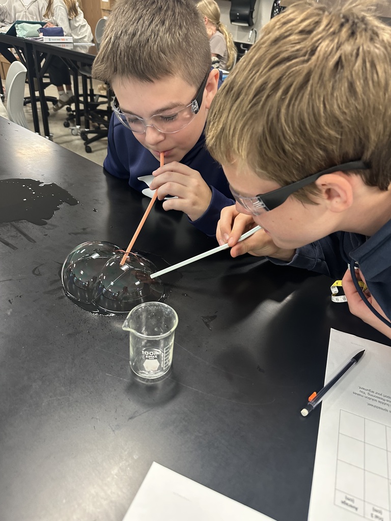 Students completing a lab 
