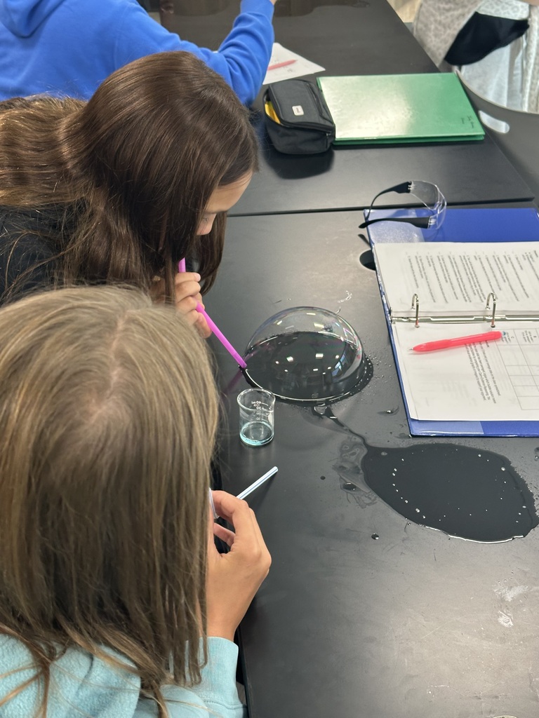Students completing a lab 