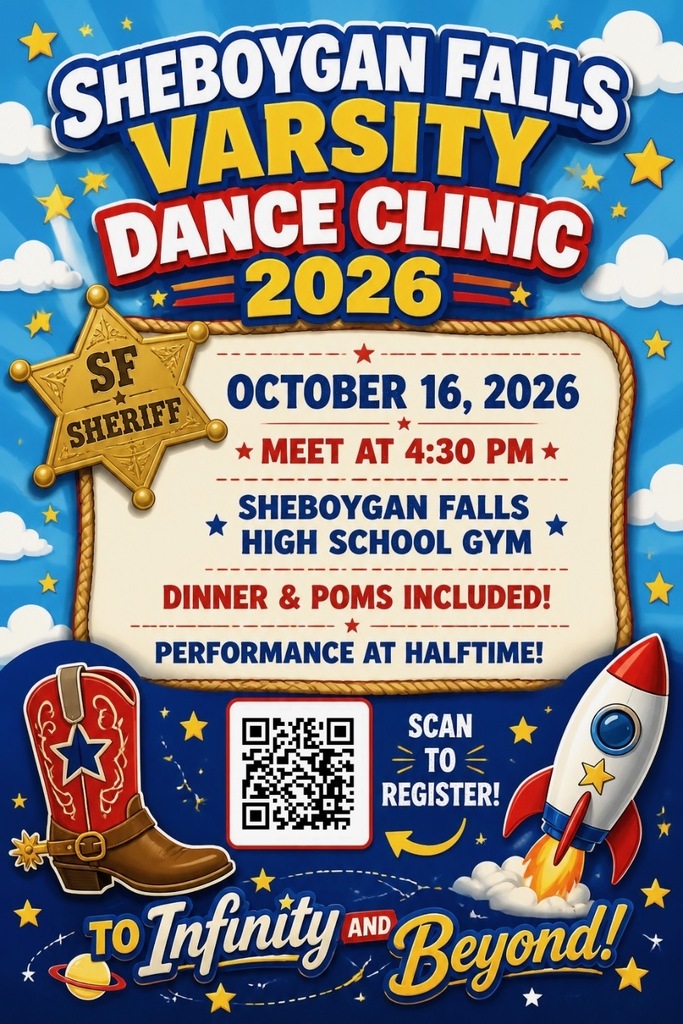 Sheboygan Falls Varsity Dance Clinic 2026 October 16 4:30pm Sheboygan Falls High School Gym