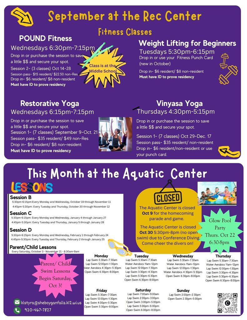 Aquatic Center and Fitness Classes