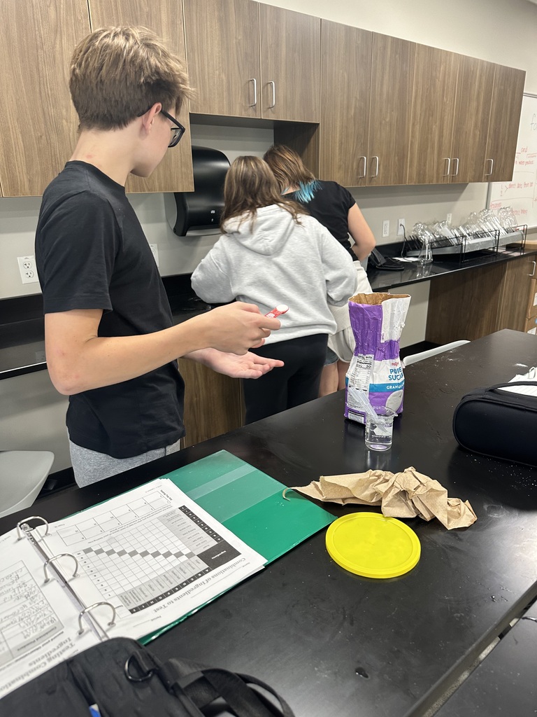 Students are working on testing to prove their claims.