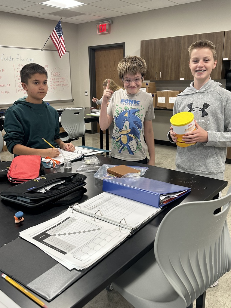Students are working on testing to prove their claims.
