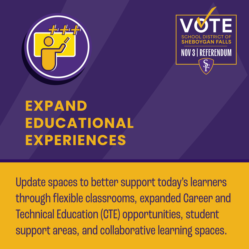 The referendum would update and expand educational spaces.