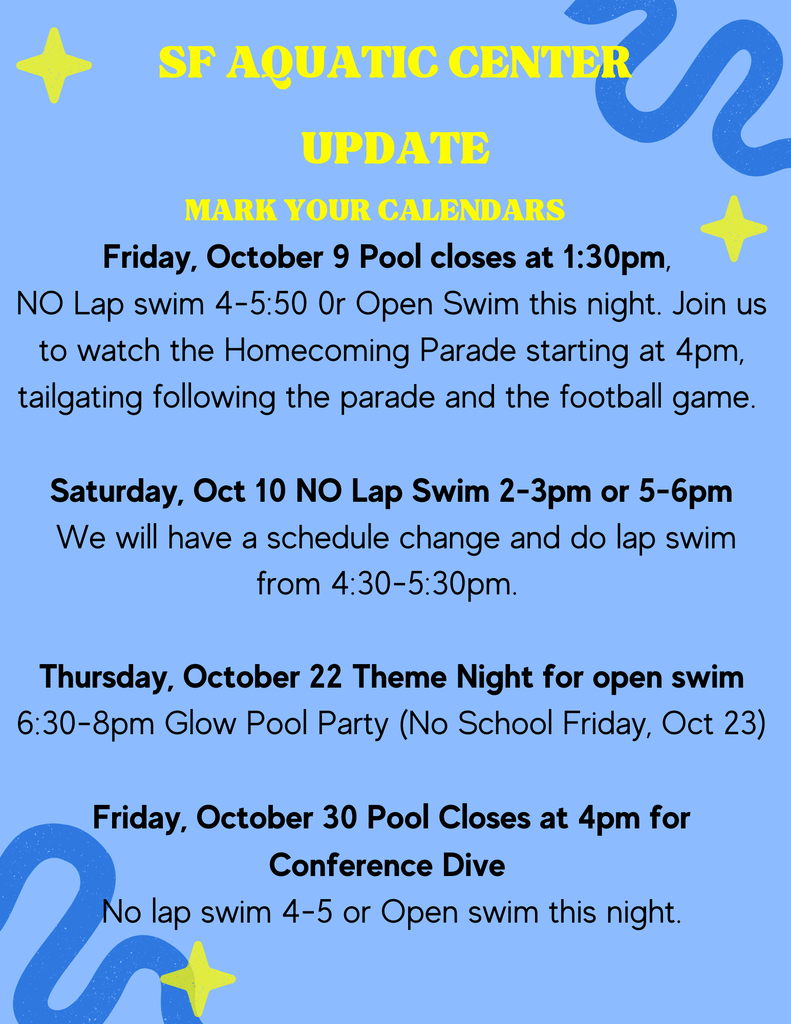 Aquatic Center Closures and Changes