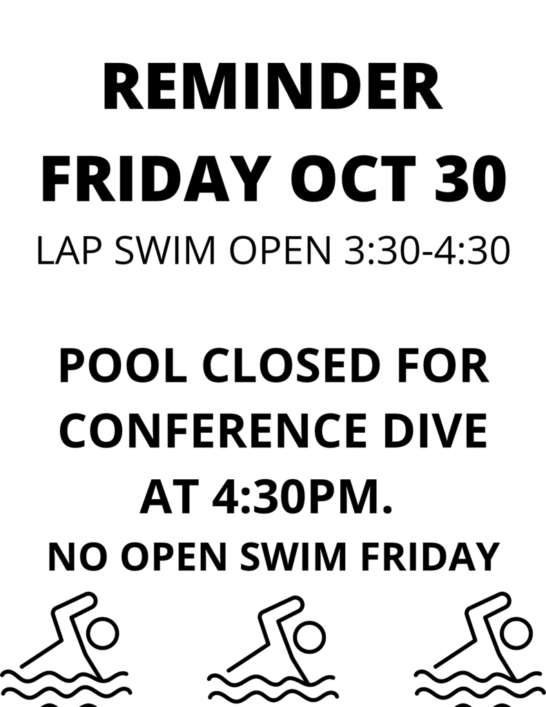 Changes for Oct 30 pool schedule