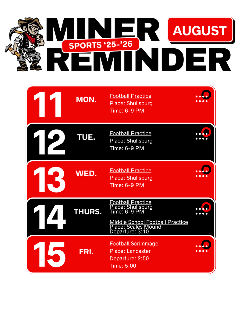 Sports Miner Reminder