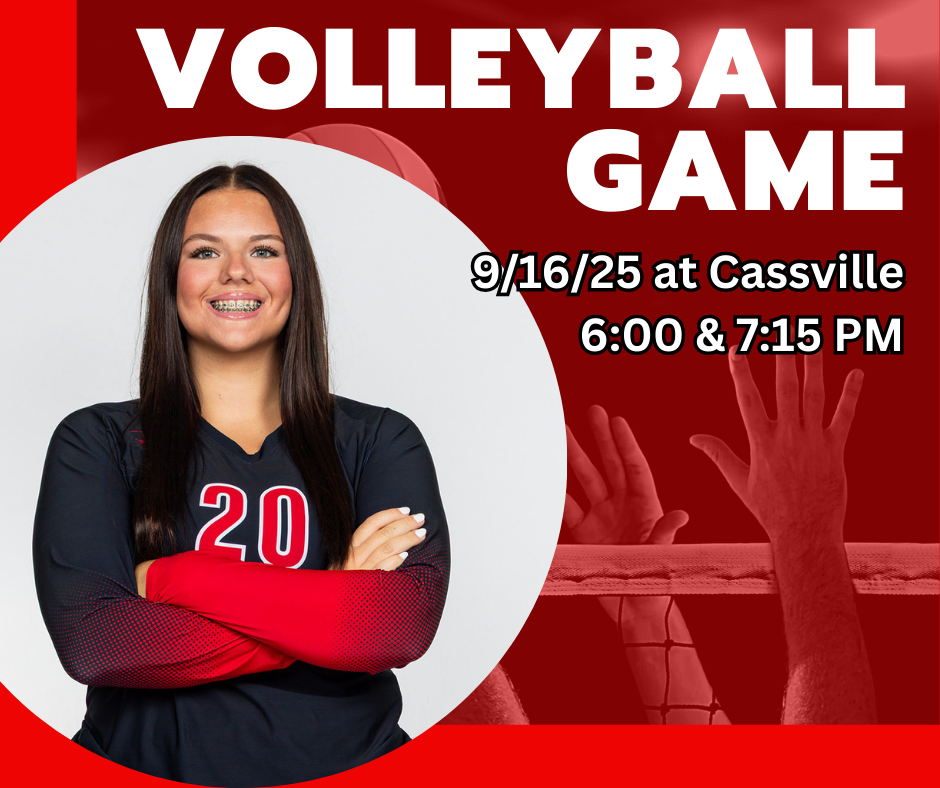 Volleyball game in Cassville tonight!