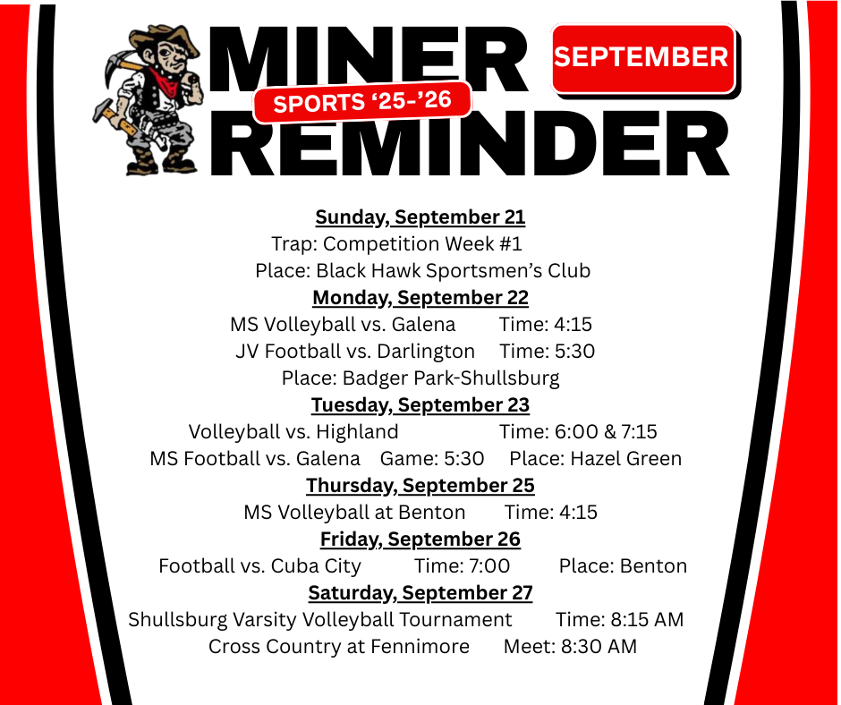 Sports Miner Reminder