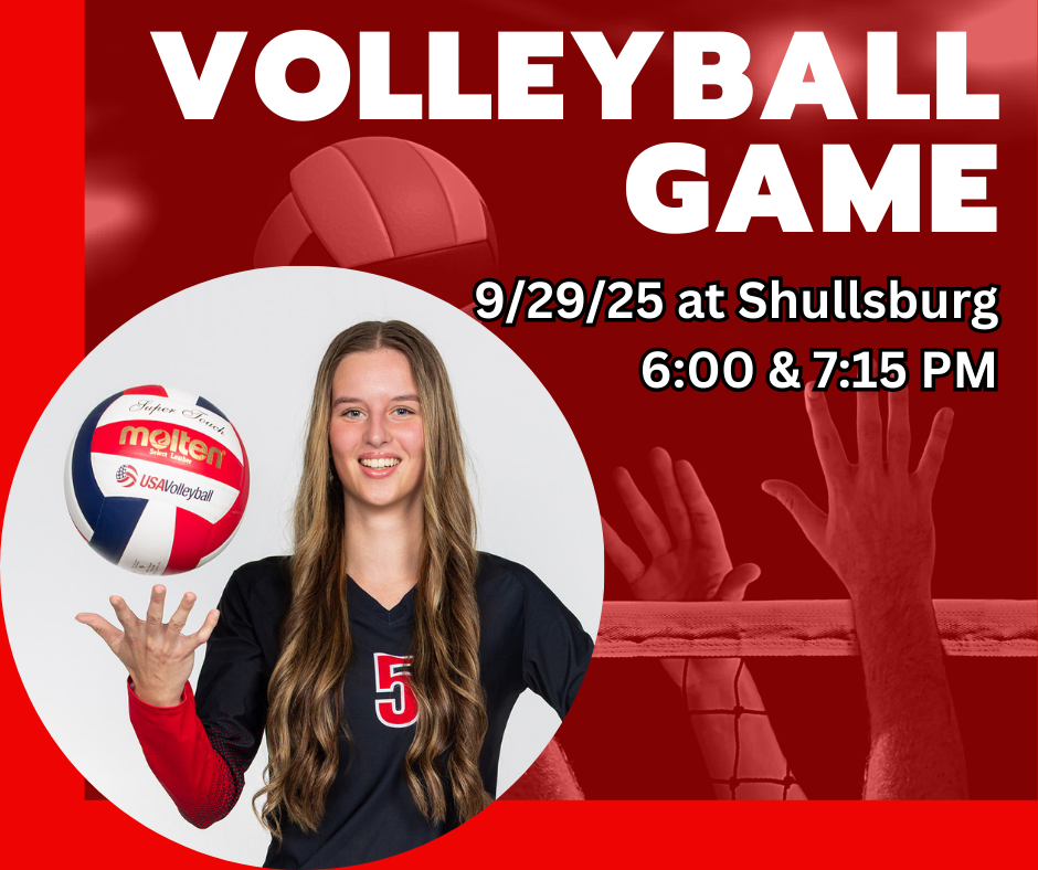 Volleyball game in Shullsburg tonight!