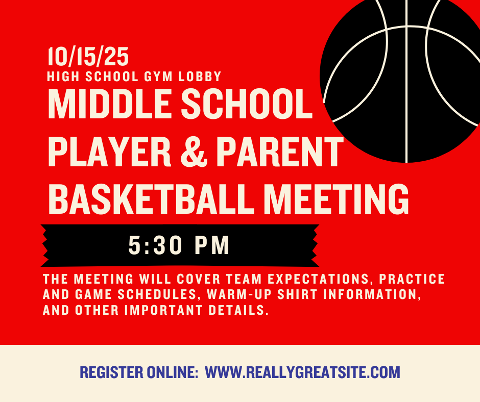 Player and parent meeting 10/15/25 at 5:30 PM.