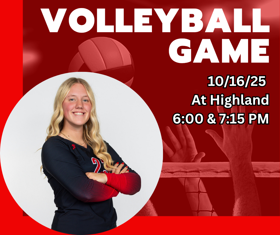 Volleyball game at Highland tonight!