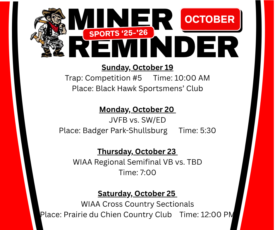Miner Reminder 2025-2026