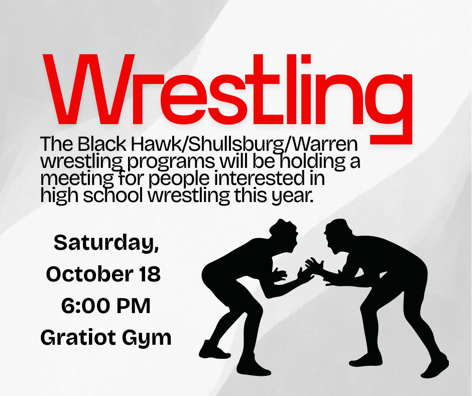 Wrestling meeting October 18th.