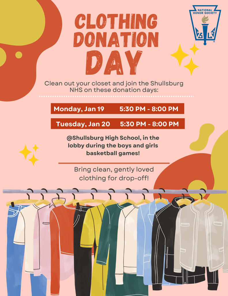 Reminder to clean out your closet and bring items to the basketball games on Monday or Tuesday!