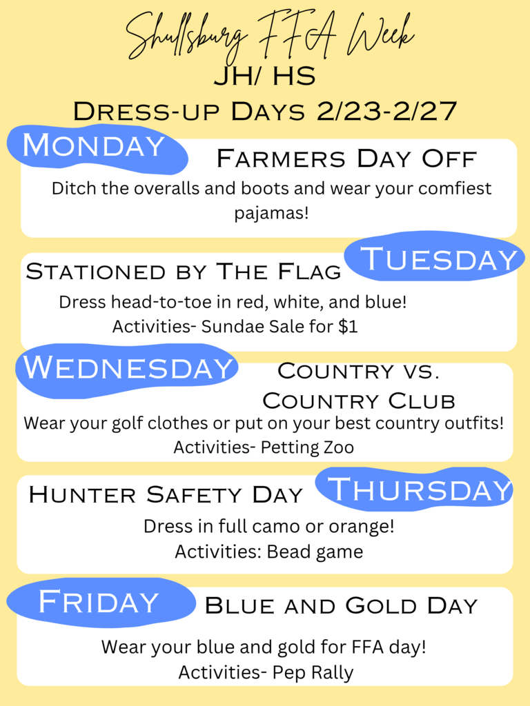 FFA Dress-up Days