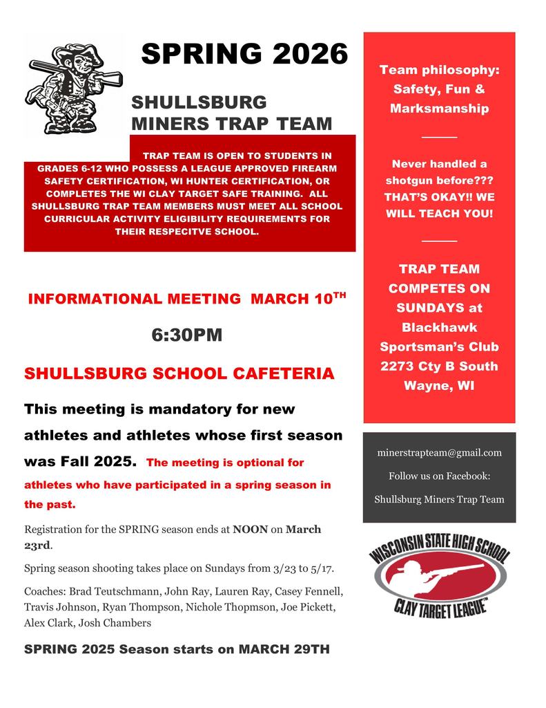 Trap Meeting March 10th at 6:30 PM.