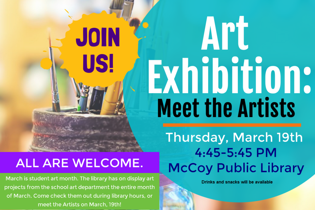 Art Exhibition: Meet the Artists at McCoy Public Library