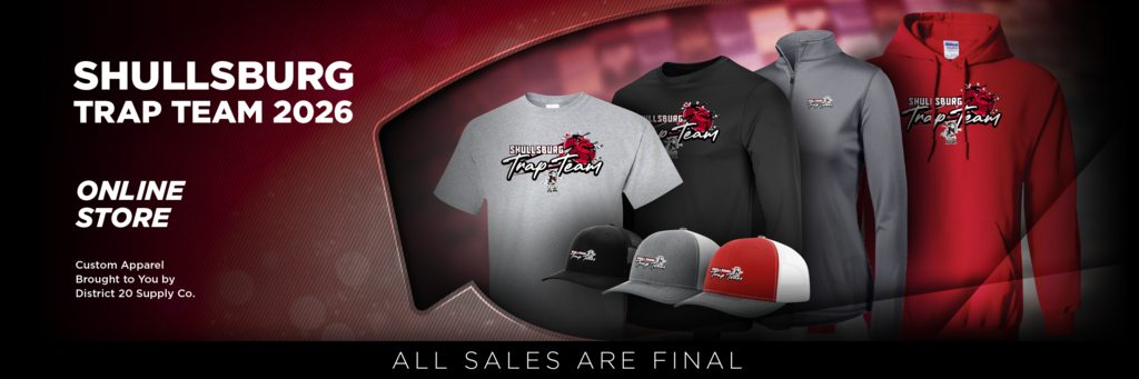 Trap Clothing Order: https://stores.district20supply.com/shullsburgtrapteam2026/shop/home?fbclid=IwY2xjawQqVhZleHRuA2FlbQIxMQBicmlkETFrUHFaUUZwM2ZvbFdlUXZPc3J0YwZhcHBfaWQQMjIyMDM5MTc4ODIwMDg5MgABHlkAN0cAqujB6tck35xxIrx7AEryGRpwuMcnow5yELviRqMPiFD9hMx3Iubu_aem_q-b_jPlIEgSVDEoOPdCUuw