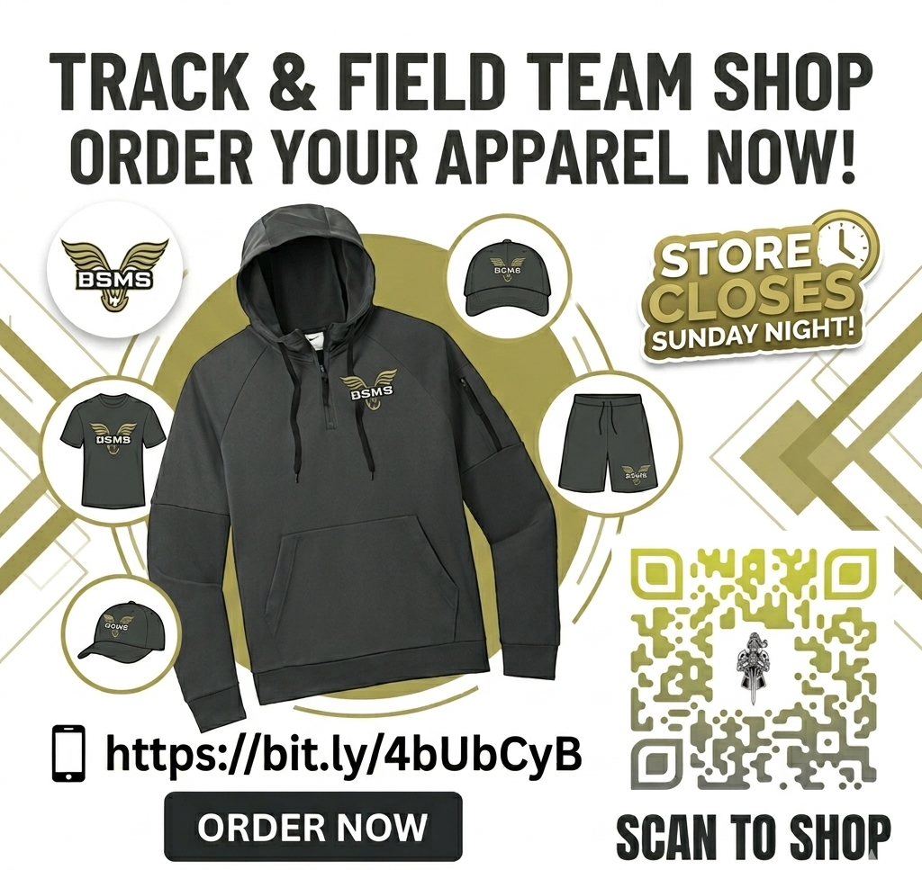 Track & Field apparel order is reopened until Sunday night. 