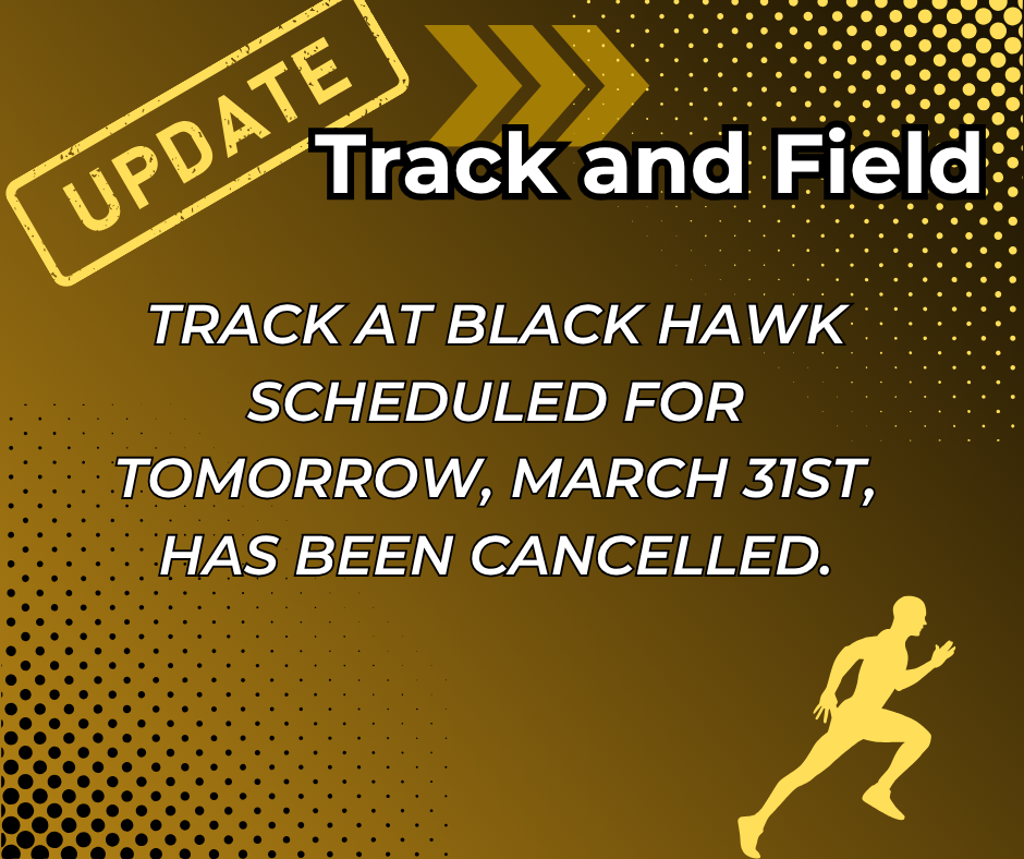 Track at Black Hawk scheduled for tomorrow has been cancelled.