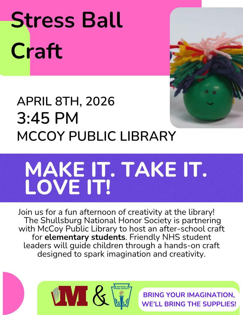 Library Craft with NHS students  on Wednesday! 