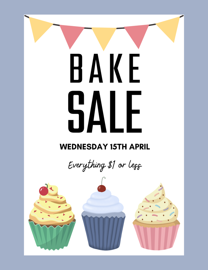 Bake Sale April 15th! 