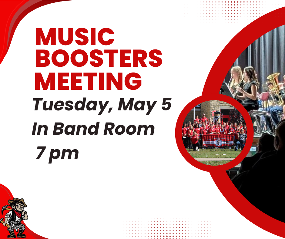 Music Boosters Meeting on Tuesday