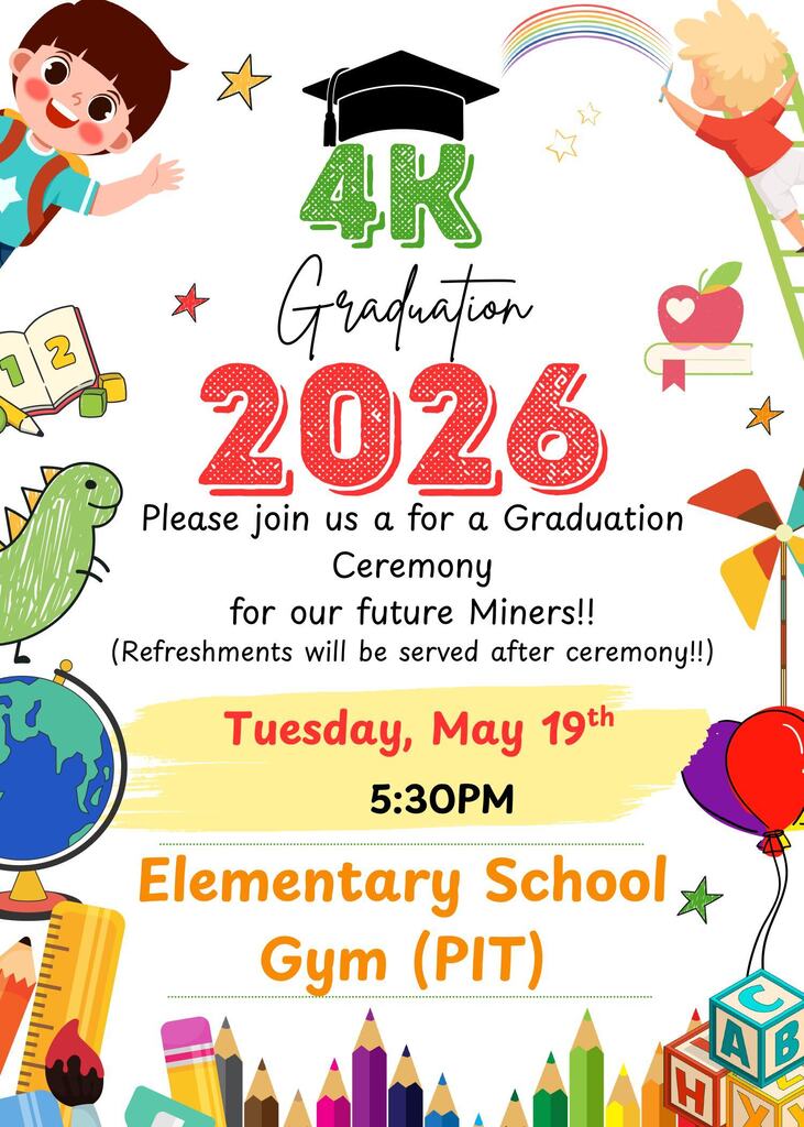 4K Graduation will be in the Pit on May 19th!